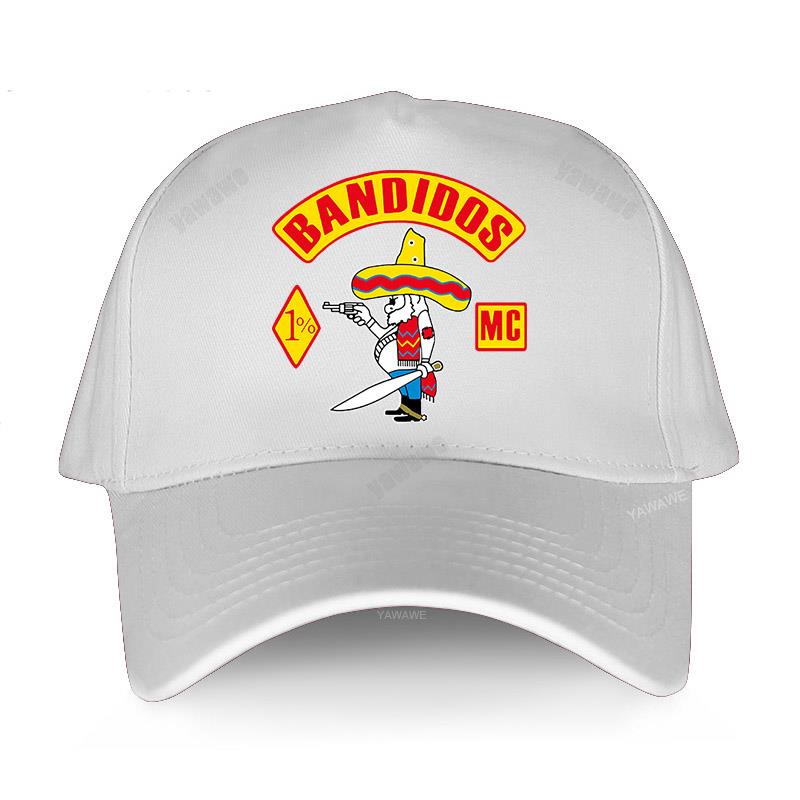 Nejnovější designové kšiltovky yawawe klobouk pro muže Bandidos Mc Adult populární sportovní čepice Dámská bavlna Neformální nastavitelná čepice