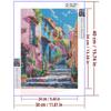 5d DIY Diamond Painting Cross Stitch Colorful Town Scenery Diamond Embroidery Mosaic Full Round Drill Home Decor