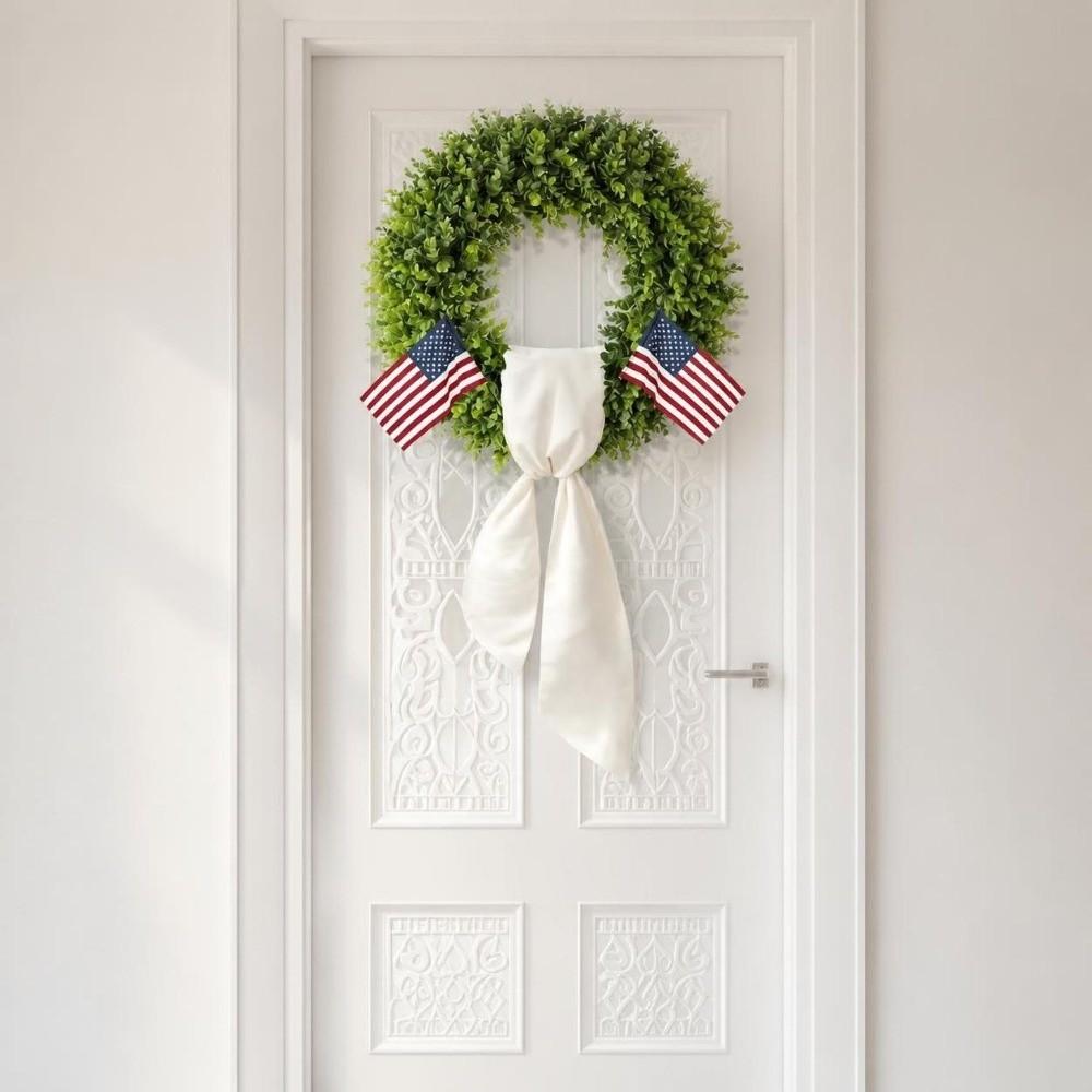 Adjustable Holiday Wreath Decor White Satin Wreath Sashes Pure Basket Sashes  Xmas Party