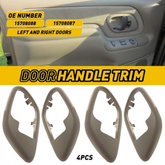 Interior Door Handle Trim Bezels Front & Rear for 1999-2000 Chevrolet GMC C2500
