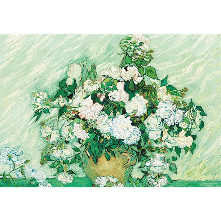 1014dílné puzzle - váza s červenými růžemi, populární korejské puzzle