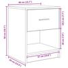 Nightstand with Drawer Smoked Oak 40 X 34 X 50 Cm