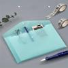 10Pcs A4 Transparent Plastic File Folders Waterproof Pp Document Storage Bags Student Test Papers & Office Organization Supplies