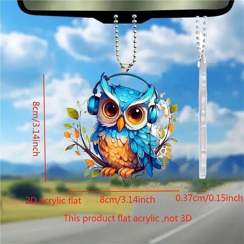 

Мультяшный акриловый яркий кулон-подвеска в виде совы для красивой автомобильной эстетики