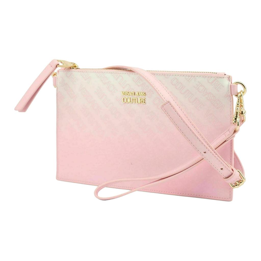New VERSACE JEANS COUTURE Leather Wrist Bag, Clutch, Envelope Bag, Crossbody Bag Trumpets Women's Pink E1VWAB6X-71899-426