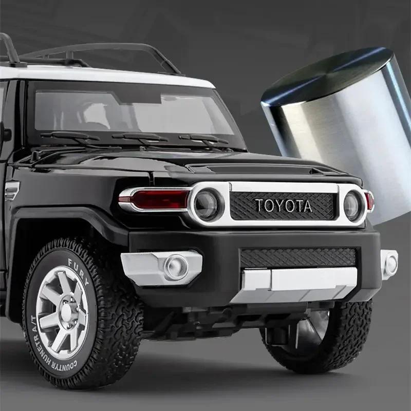 DYMNQM1 1:24 TOYOTA FJ Cruiser Alloy Car Model Diecast & Toy Metal Off-road Vehicles Car Model Sound and Light Simulation Childrens Gift