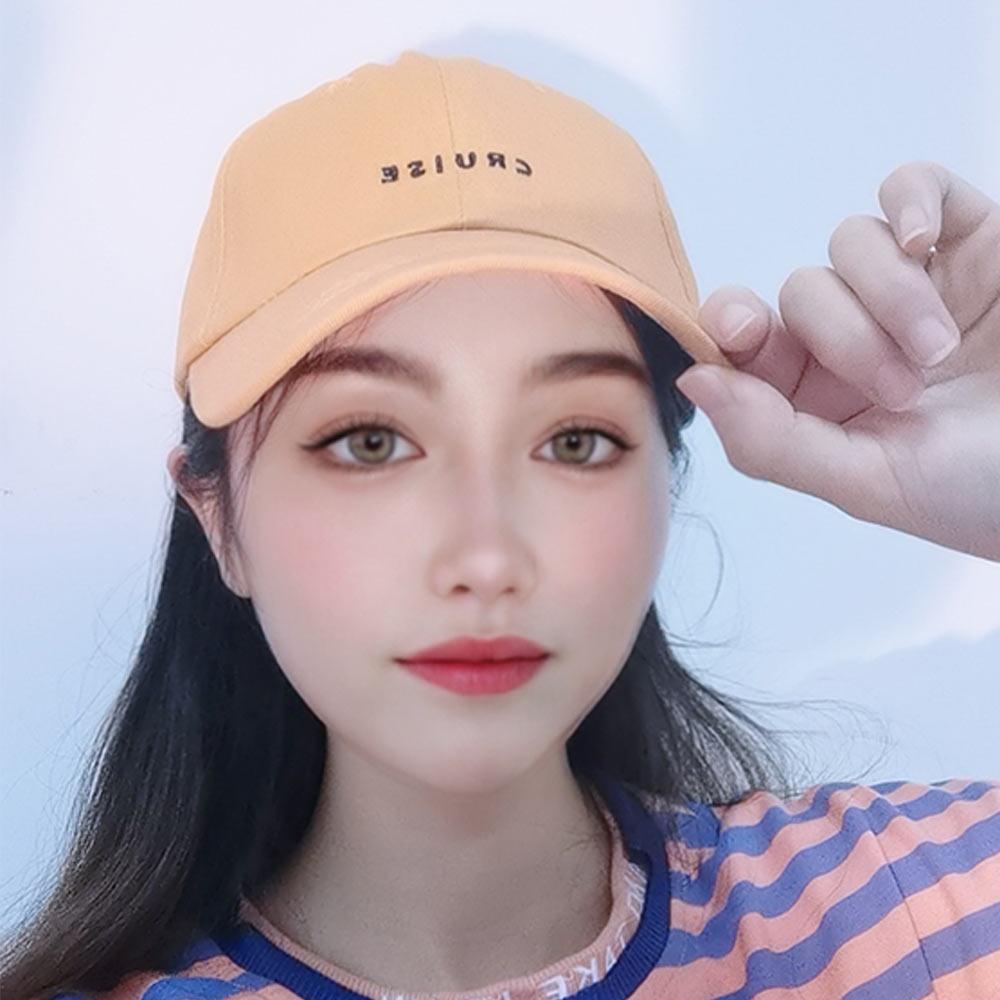 Trendy Korean Women Male Simple Letter Sun Hat Baseball Cap Sport Caps Embroidery