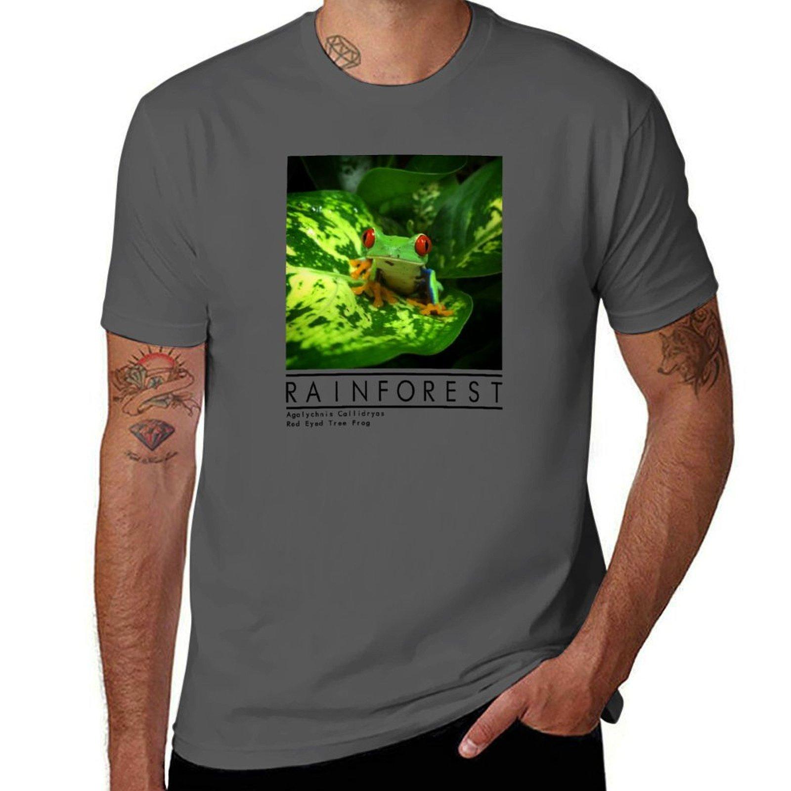 

Red Eyed Tree Frog Amphibian Rainforest TShirt Fitness Training Breathable Tee 4XL