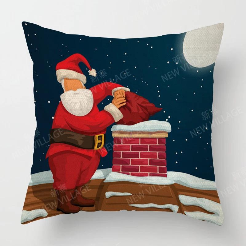 Decorative Cushion Home Living Room Decor Throw Pillow Cover 40*40 40X40Cm 60X60Cm 45X45Cm 50X50Cm Plant Winter Merry Christmas