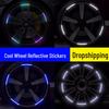 New Reflective Luminous Wheel Stickers for Cars, Motorcycles, Bicycles - Colorful and Hot-Selling