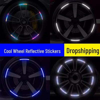 Neue reflektierende leuchtende Radaufkleber für Autos, Motorräder, Fahrräder - Bunt und Verkaufsschlager