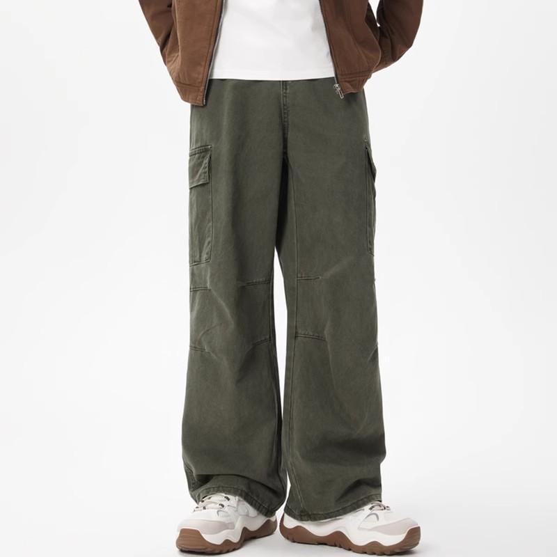 JYL Men s Cargo Pants European Black  Spring Multi-Pocket Denim 2XL светлый кармин розовый
