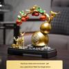 Elegantes chinesisches Kaki-Kürbis-Ornament: Luxuriöse Wohnkultur für Wohnzimmer, Weinschrank oder Eingangsbereich