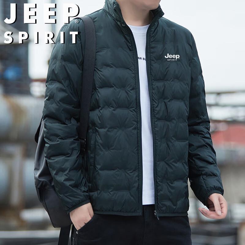 JEEP SPIRIT Men's Stand Collar Loose Fit Down Jacket
