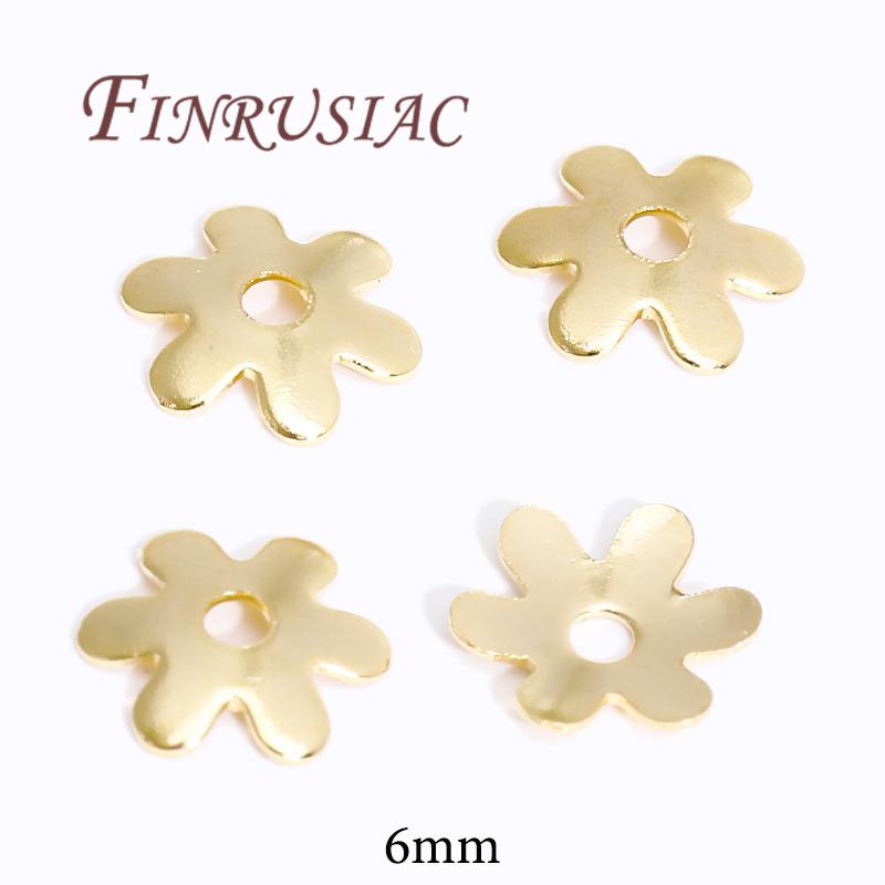 18K/14K Gold Plated Beads Cap For Jewelry Flower Bead Caps Jewelry Making Supplies Spacer Beads DIY Bracelets Accessories