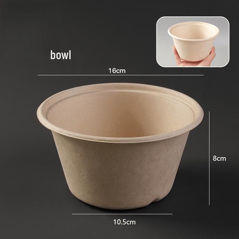 Degradable 1000ml Extra Thick Disposable Paper Bowls (100 Sets)