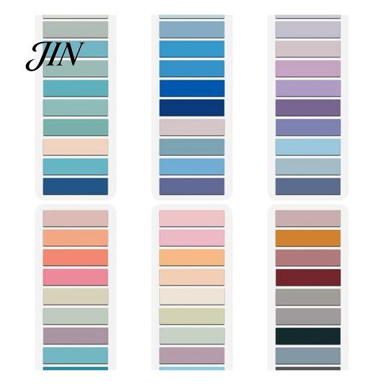 Assorted Color Sticky Tabs 6Pcs/Set Index Tabs, Writable Repositionable Colorful Translucent Morandi Colored Book Page Marker Labels Reusable