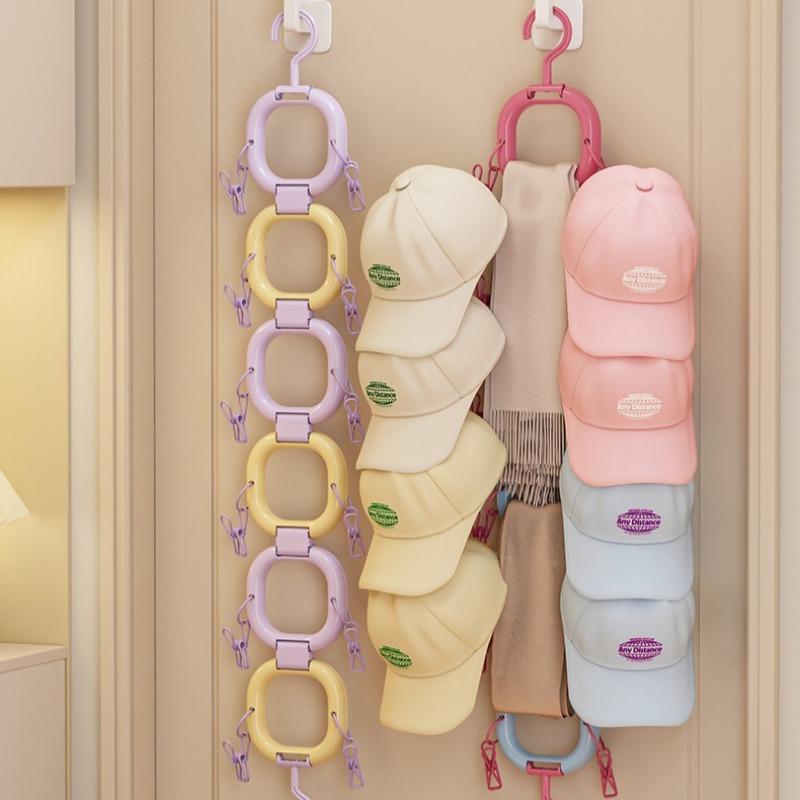 1pcs Over-the-Door Hat Storage Clips Home Baseball Cap Duckbill Hat Organizer Multifunctional Closet Display Rack
