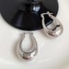 European and American Niche Design High-end Earrings Women's Cold Wind Silver Water Drop Earrings Exaggerated Earrings