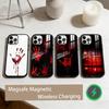 HALLOWEEN BLUTIGE SPRITZER Handyhülle Für iPhone17,16,15,14,13,12,11 Plus,Pro Max Magnetisch Für Magsafe Kabelloses Laden