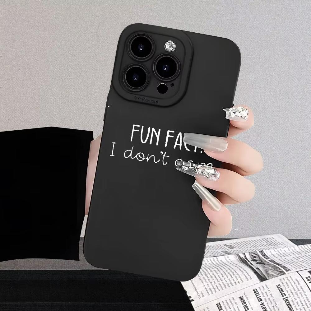 Sarcastic Text Minimalist Design Soft Silicone Phone Case For iPhone 17 16 15 14 13 12 11 Pro Max XS X XR 15 Plus 16E Air Cover