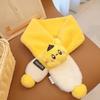 Children's scarf color matching double ball stars autumn and winter baby cute plush scarf warm thickened cartoon windproof neck