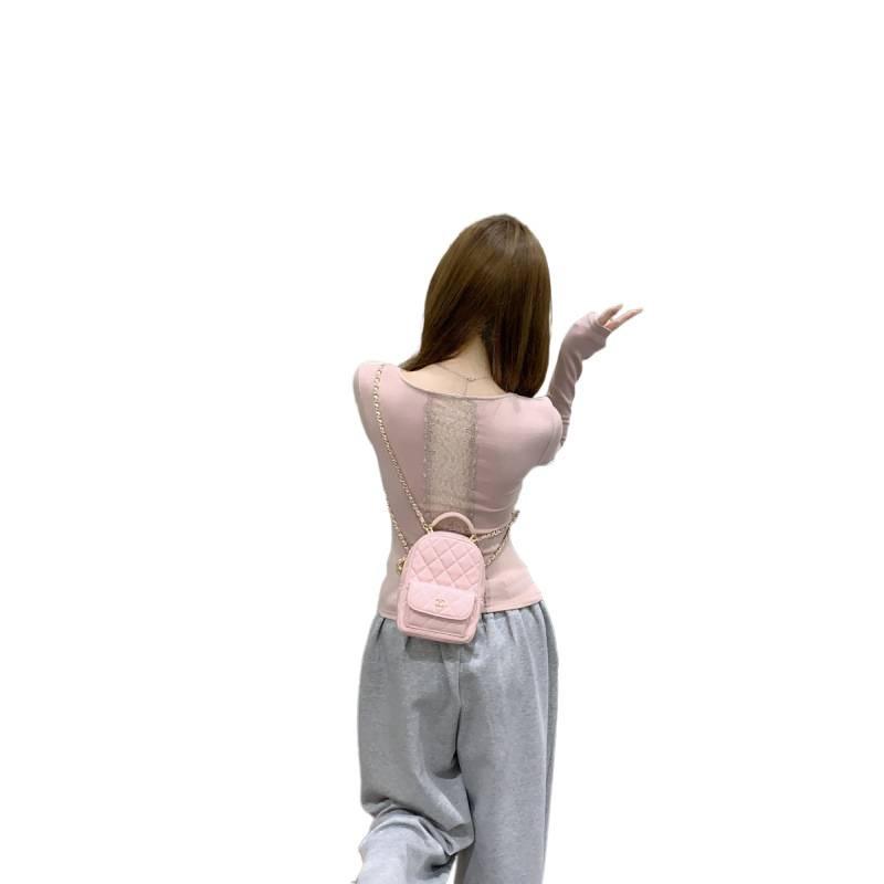 Brushed Slim-fit Women's Lace V-neck Long Sleeve Base Layer Top for Autumn/Winter