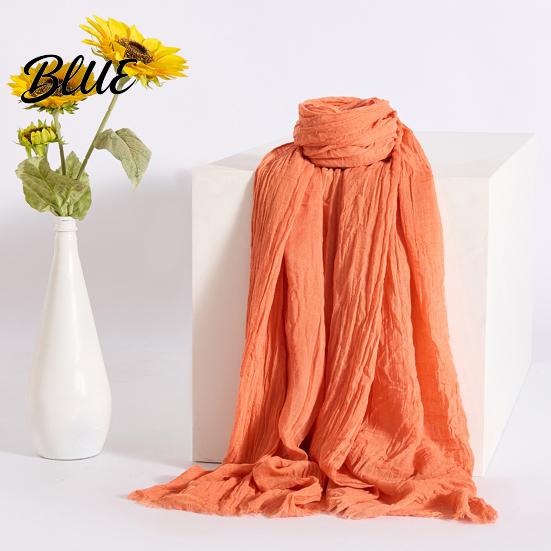 Women Scarf Shawl Winter Outdoor Bright Thin Soft Fabric Solid Color Breathable Versatile Accessory Elegant