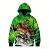2026 Sonbahar/Kış Dragon Ball Retro Pamuklu Sıcak Pamuklu Kapüşonlu Sweatshirt Erkek 3D Baskılı Sweatshirt Unisex Çocuk Günlük Mont