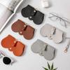 1pc Cute PU Glasses Case | Portable Eyewear Bag with Snap Closure - Scratch-Resistant Travel Organizer (Litchi Embossed)