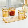 Kitchen Seasoning Jars Storage Set with Gold Rim