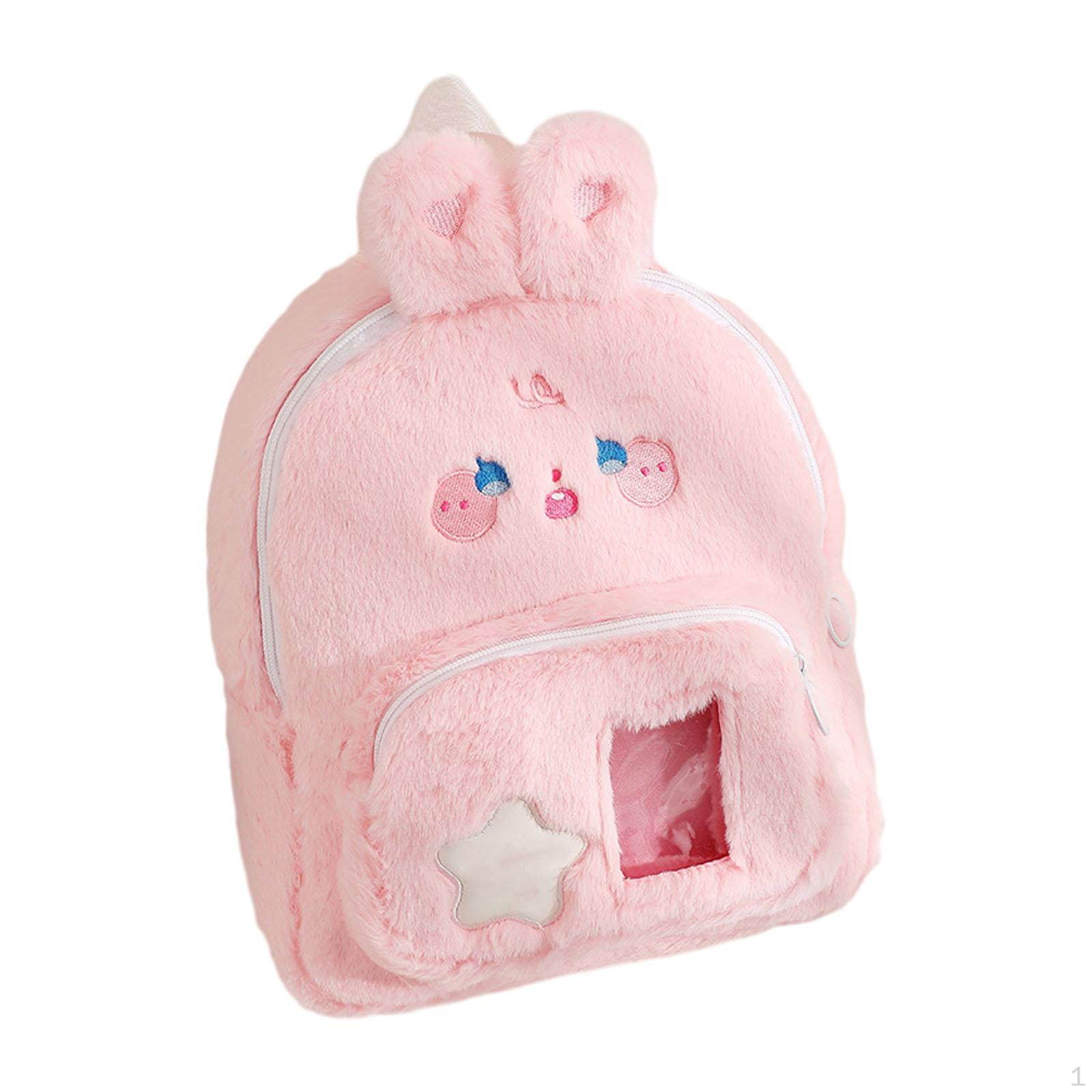 

Plush Backpack Casual Fashion Soft Bag for Women Girls Boys College Teens Pink Bunny