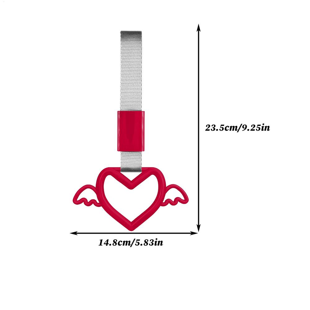

Heart Hand Strap Rings Heart Shaped Car Handle Straps Drift Charm Automotive Interior Exterior Decoration For Vehicles SUV сірий колір