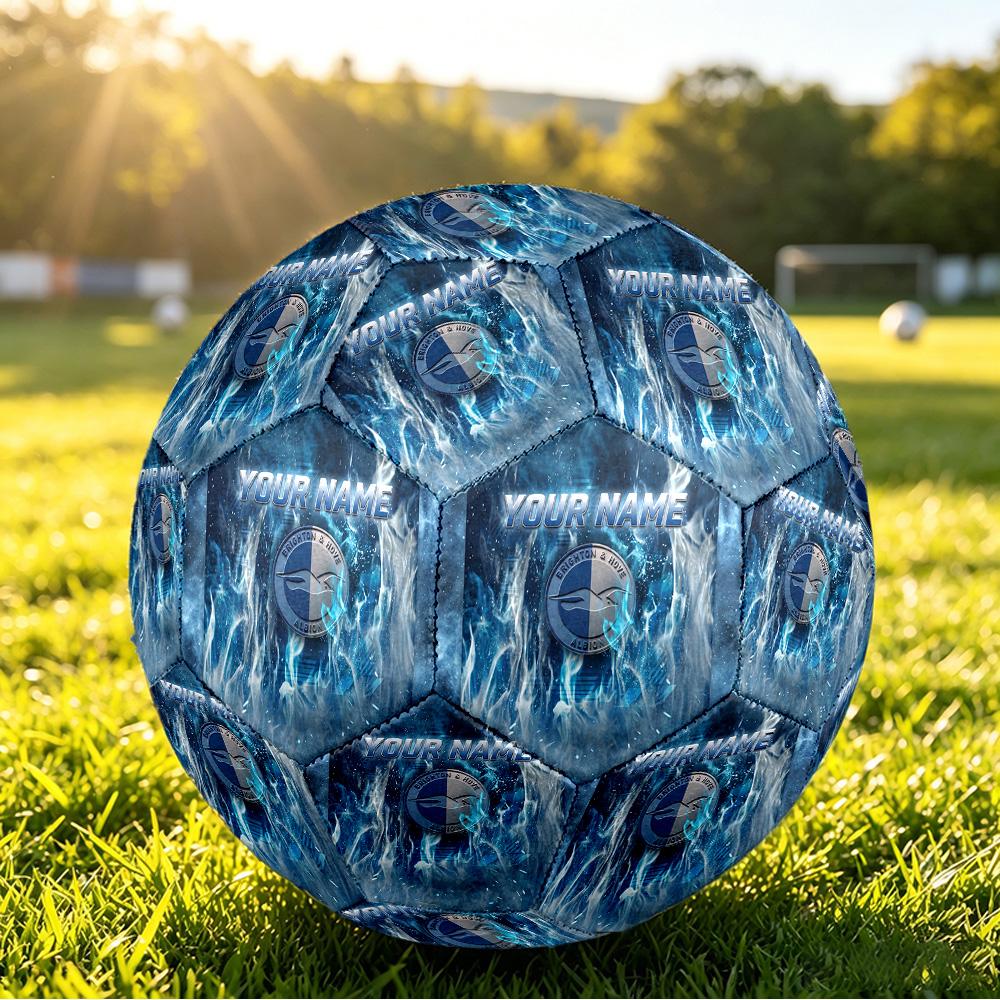 Personalized Size 5 Football Brighton & Hove Albion Football Pattern Outdoor Game Sports Ball Gift