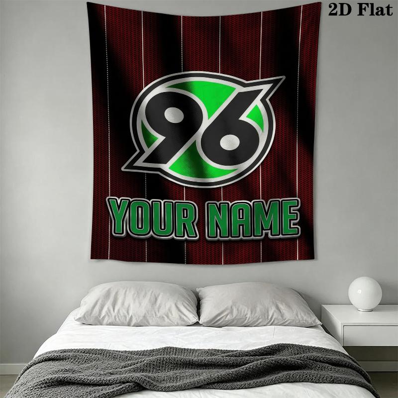 Custom Name Hannover 96 Wall Tapestry Aesthetic Wall Hanging Printed Fabric Blanket Decorative Tapestries for Bedroom Living Room Home Decor