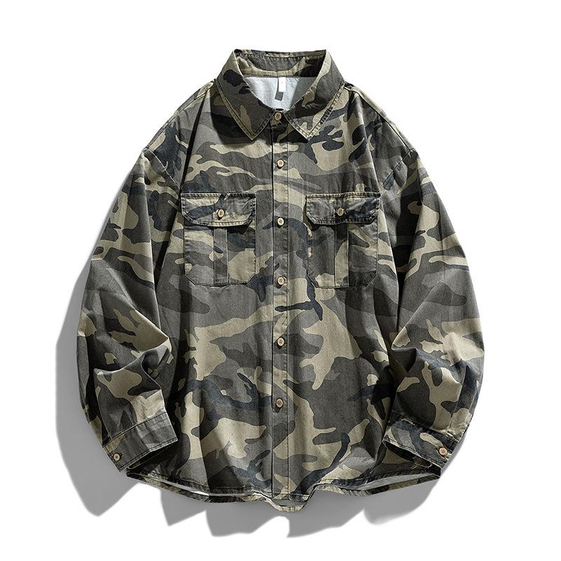 Vintage Plaid Long Sleeved Shirt, Versatile for Men and Women In Spring and Autumn, Hong Kong Style Loose Casual Collar Shirt Jacket