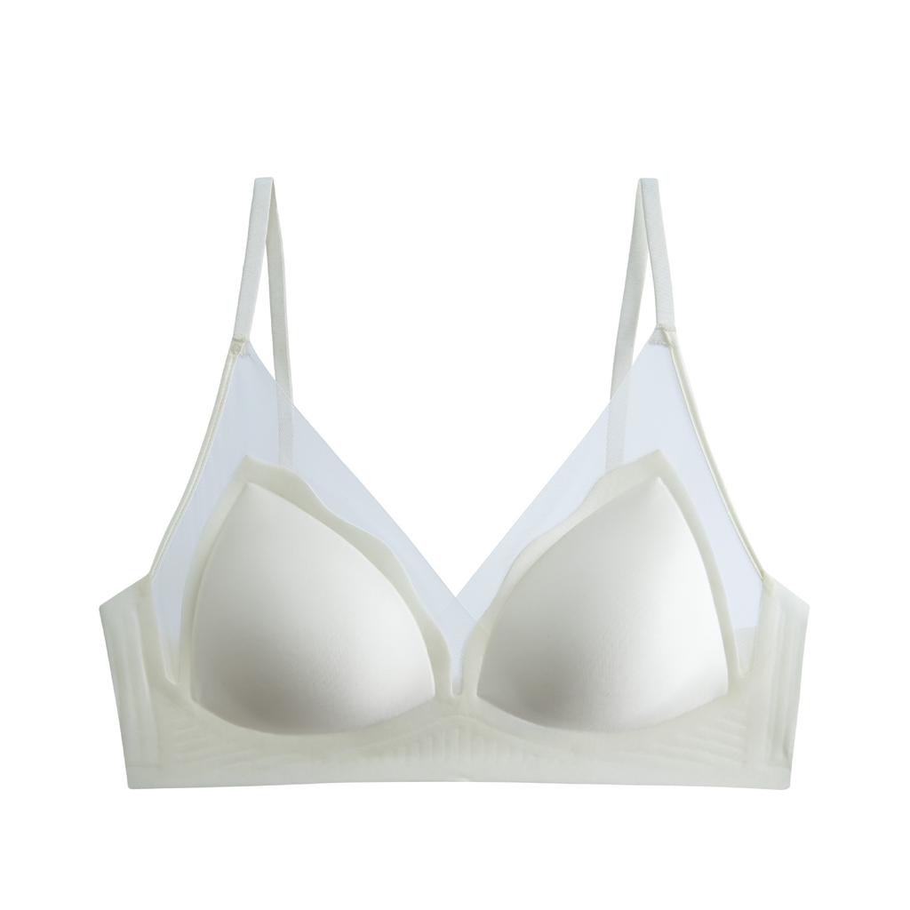Triangle cup breathable and seamless, comfortable gathering, anti-sagging, non-steel ring breasted bra