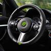 "Ultra-Thin Nappa Perforated Clip-On Steering Wheel Cover: Warm in Winter, Cool in Summer, Non-Slip Design"