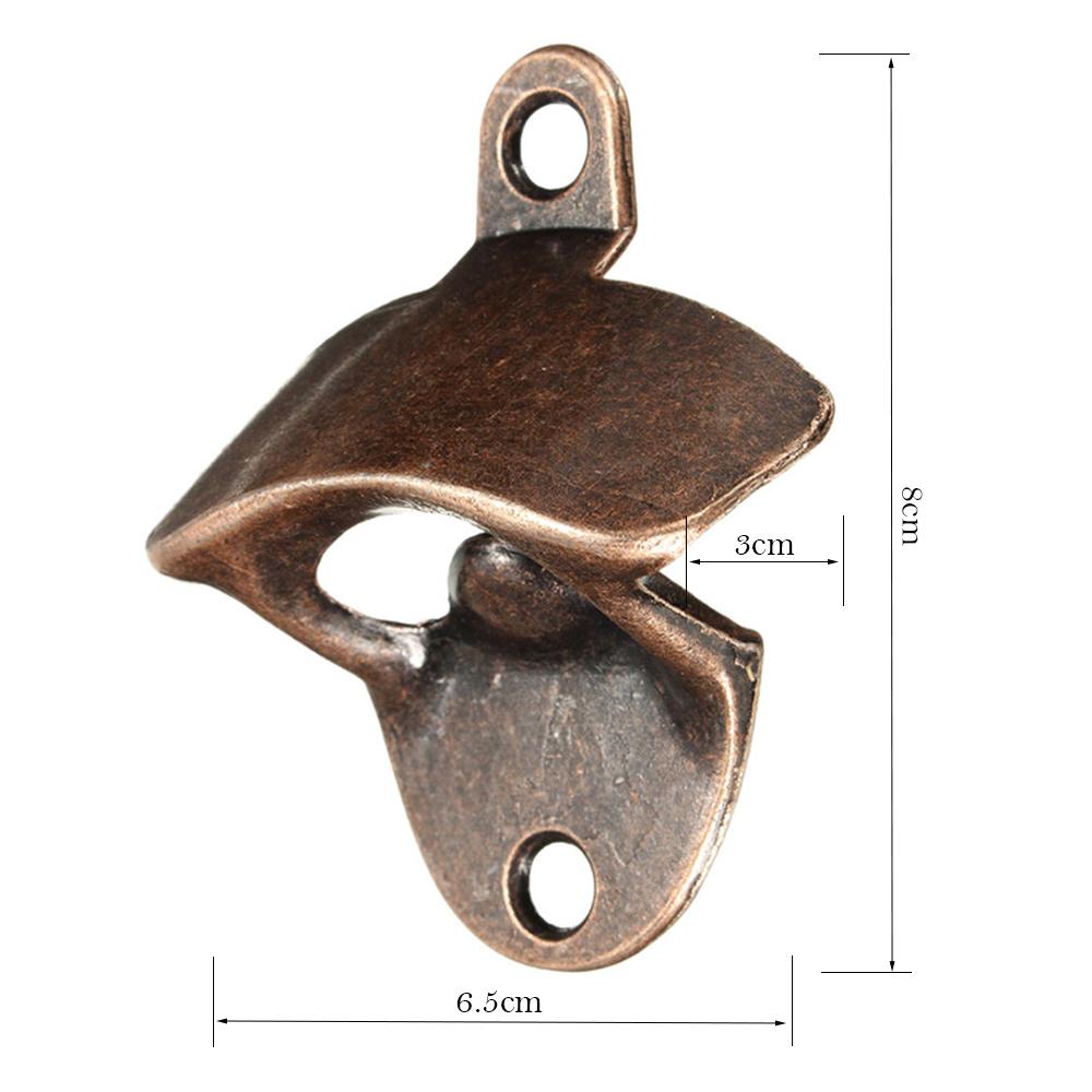 5PCS Wall Mounted Beer Bottle Opener Zinc Alloy Soda Beer Wine Bottle Opener Vintage Heavy Duty Bottle Opener for Kitchen Party 6