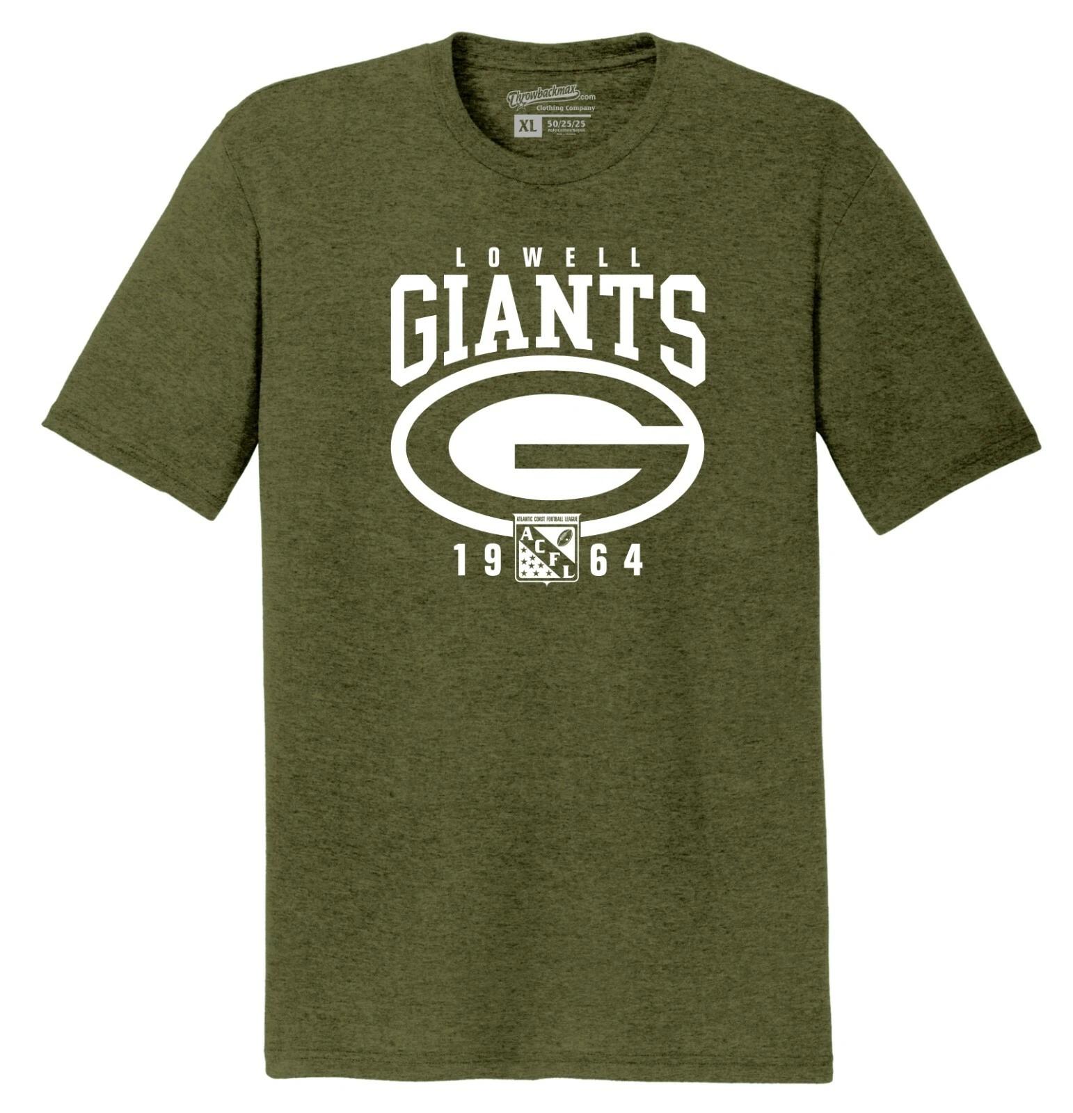Lowell Giants 1964 ACFL Football TRI-BLEND Tee Shirt 4XL