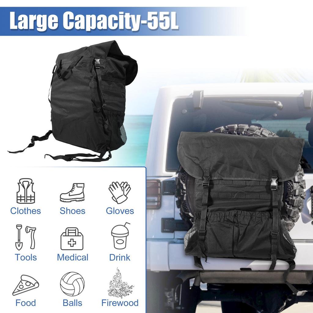 Desert Off-Road Wrangler Tire-Mounted Tool/Storage Bag