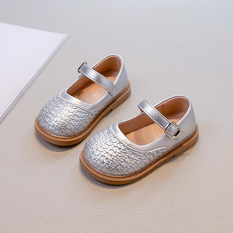 Girls' 2026 Spring Soft-Soled Leather Princess Loafers