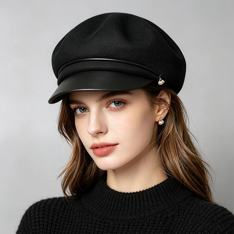 British retro woolen beret women's autumn and winter new elegant temperament rich daughter style painter hat