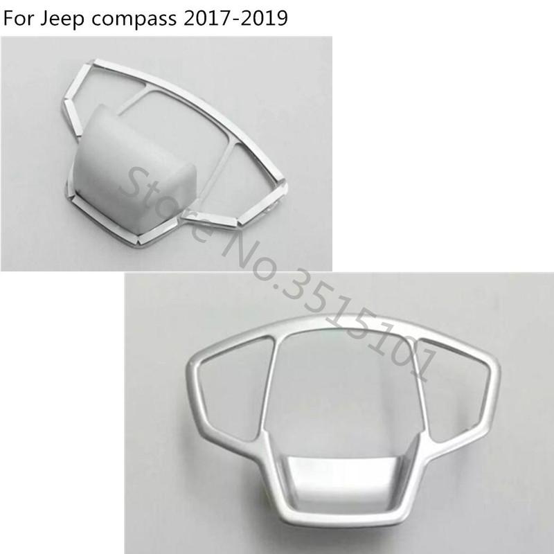 For Jeep Compass 2017 2018     Stick Cover Armrest Handrail Trim Frame Lamp Electronic Handbrake Parking Brake