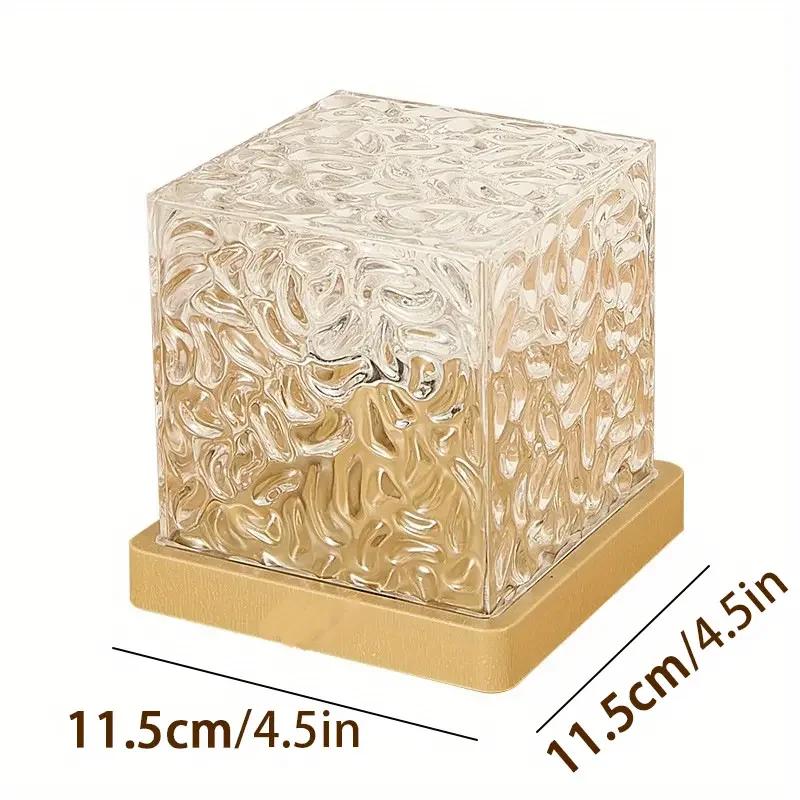 Ocean Wave RGB Aurora Lamp Cube with Remote Control 16 Color Changing Water Light Projector for Bedroom Living Room Wall Decor