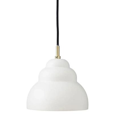 Pendant Light - SUPERLIVING - Bubble - White Metal - Black Cable - 60W Max - 14.5 Cm Height