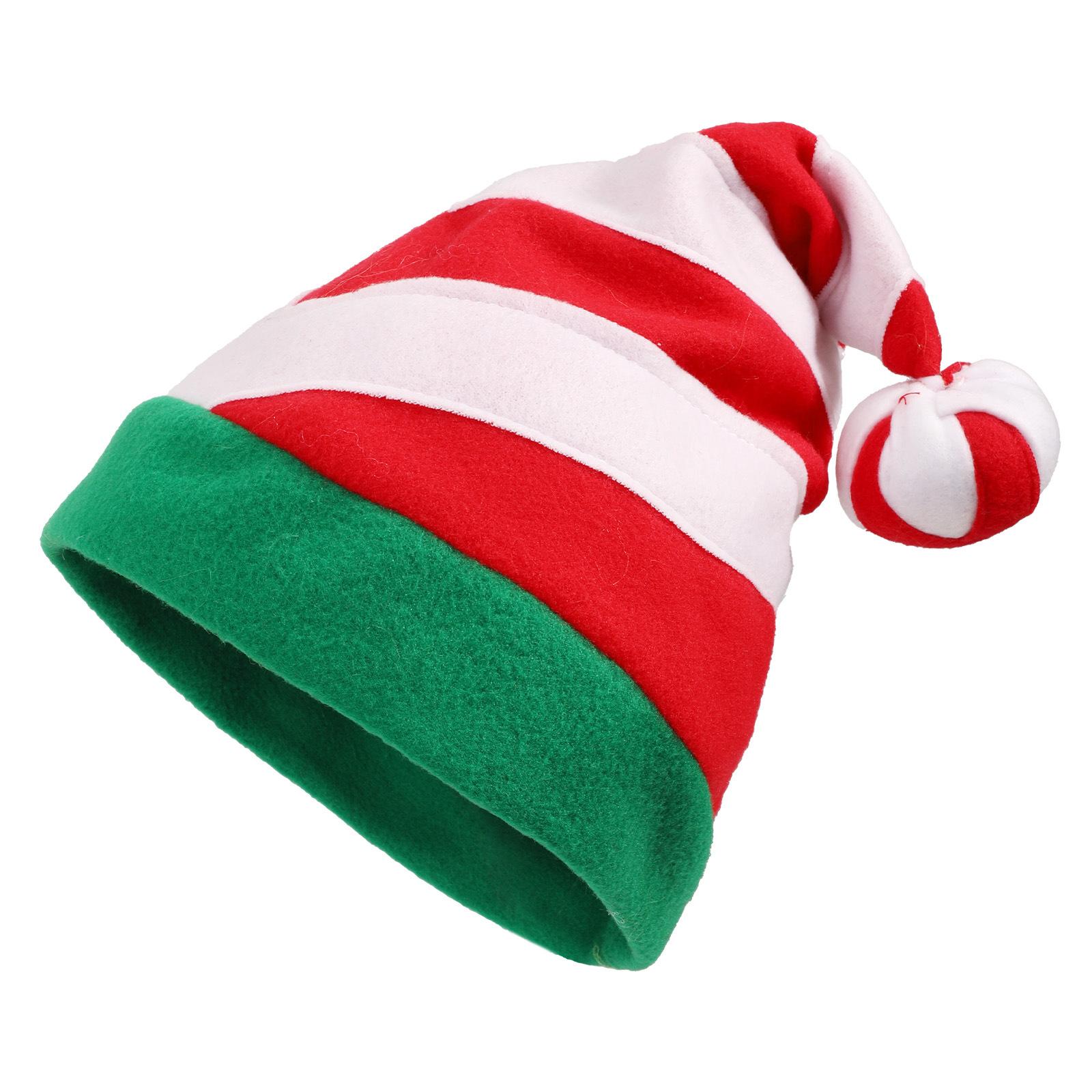 

Santa Hat For Adults Green Furry Beard And Gloves Green Christmas Costume Accessories Party Supplies One Size красный