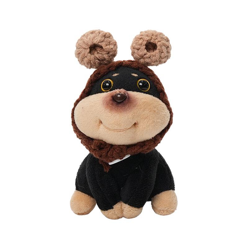 Plush Bee Dog Car Ornament - Cute Lying Doll for Console Display