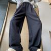 GMXIA Women's Fashion Casual Solid Color Print High Waist Pants & Capris