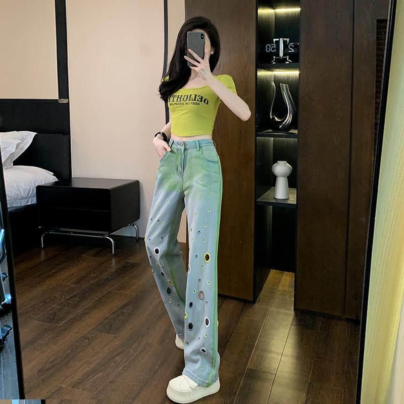 2023 European Style Trendy Slimming Wide-Leg Summer Jeans